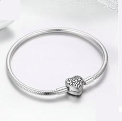 S925 Sterling Silver Platinum-Plated Personality Bracelet