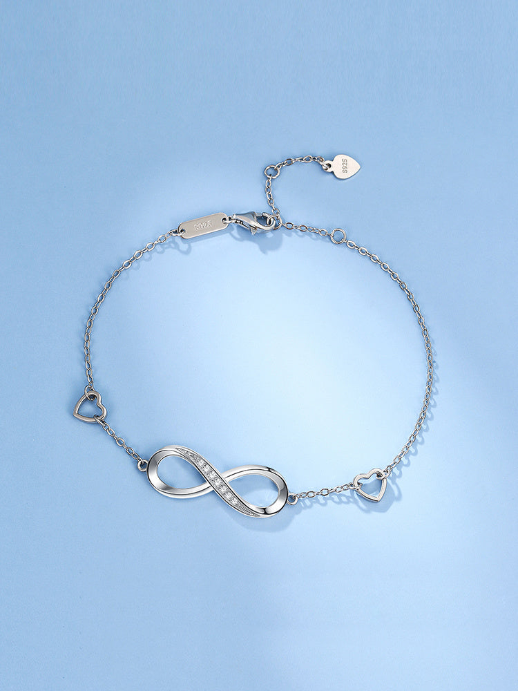 Sterling Silver Infinity Bracelet – Elegant Symbolic Design