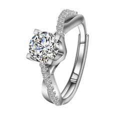 Plated Moissanite Diamond Ring