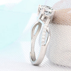 Plated Moissanite Diamond Ring