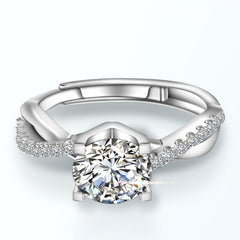 Plated Moissanite Diamond Ring
