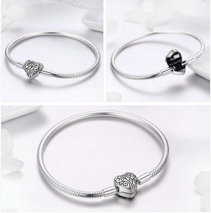 S925 Sterling Silver Platinum-Plated Personality Bracelet