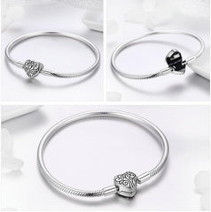 S925 Sterling Silver Platinum-Plated Personality Bracelet