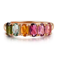 Rose Gold Tourmaline Color Ring