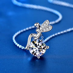 Moissanite 925 Sterling Silver FARCENT Necklace - Elegant Sparkle