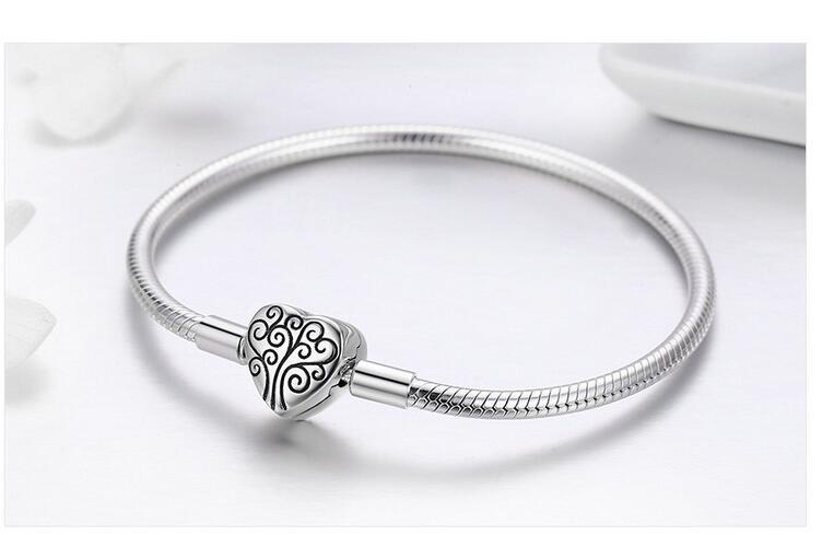 S925 Sterling Silver Platinum-Plated Personality Bracelet