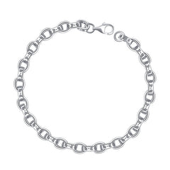 Lovers Simple Thai Silver Punk Anchor Cross Bracelet