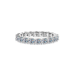 S925 Sterling Silver Moissanite Stackable Ring