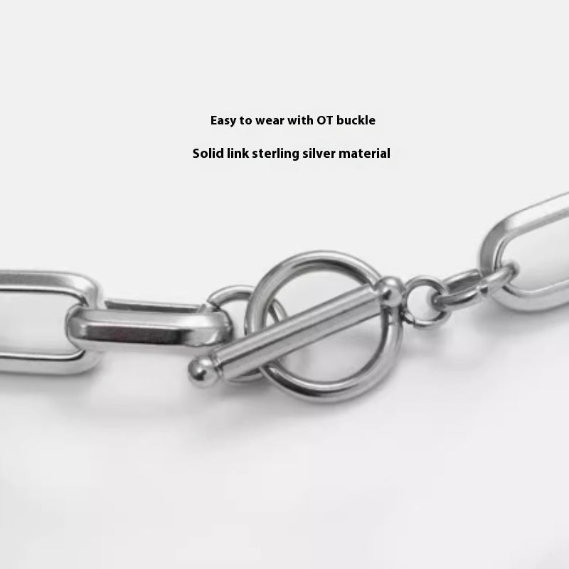 Pure Silver Cuban Splice Necklace - High Street Statement