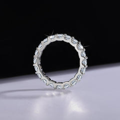 S925 Sterling Silver Moissanite Stackable Ring