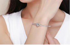 S925 Sterling Silver Platinum-Plated Personality Bracelet
