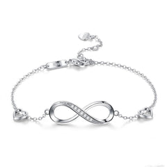 Sterling Silver Infinity Bracelet – Elegant Symbolic Design