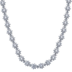 S925 Silver Sunflower Diamond Collarbone Necklace