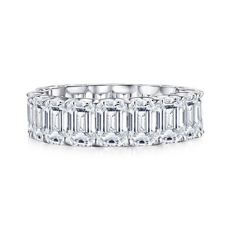 S925 Sterling Silver High-Carbon Diamond Simulated Ring