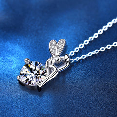 Moissanite 925 Sterling Silver FARCENT Necklace - Elegant Sparkle