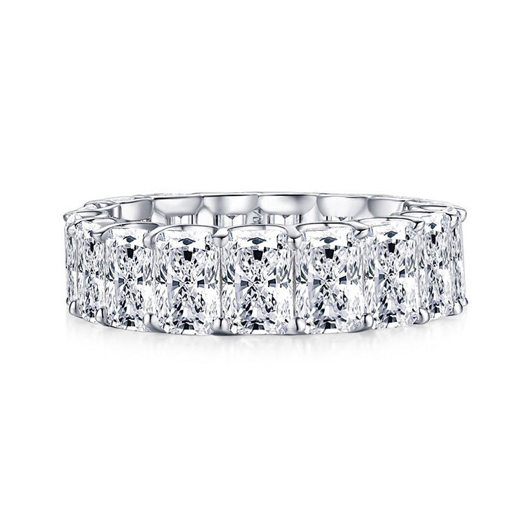 S925 Sterling Silver High-Carbon Diamond Simulated Ring